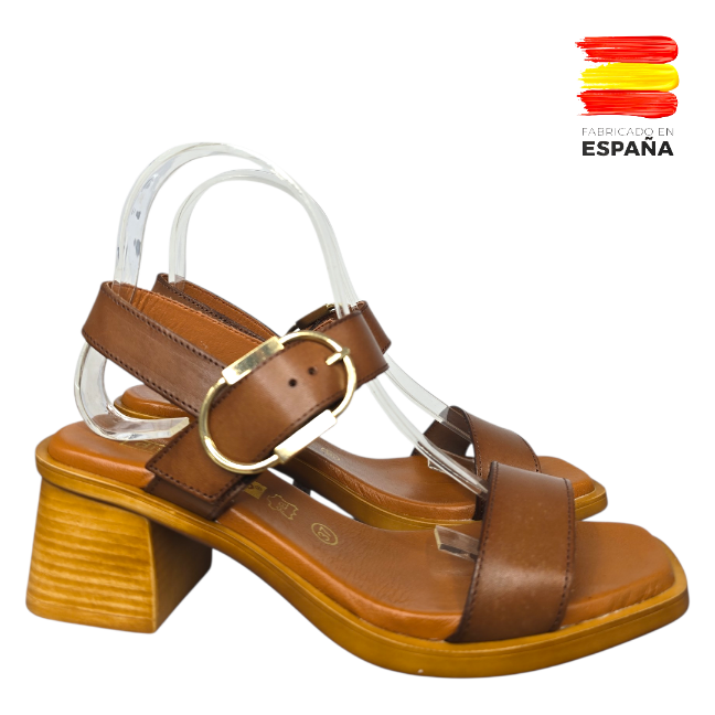M.4479 Sandalia tacón medio TODO PIEL